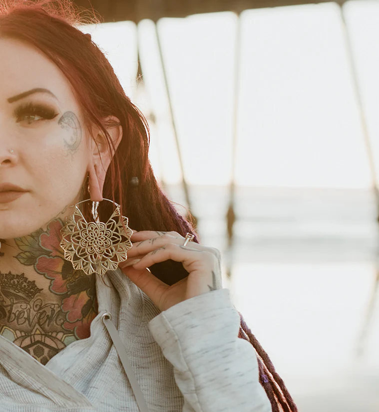 Motley Brass Earrings - Weights - Image 3