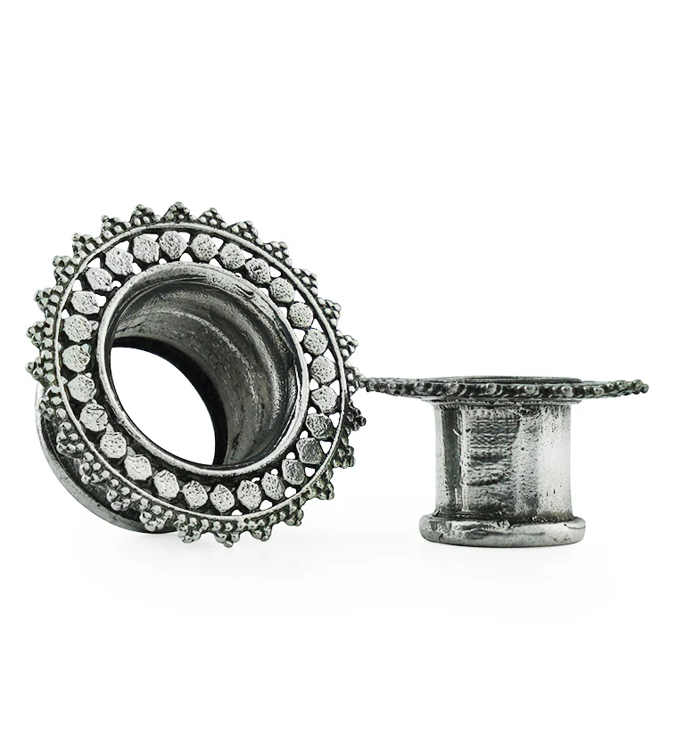 Motley White Brass Tunnel Plugs