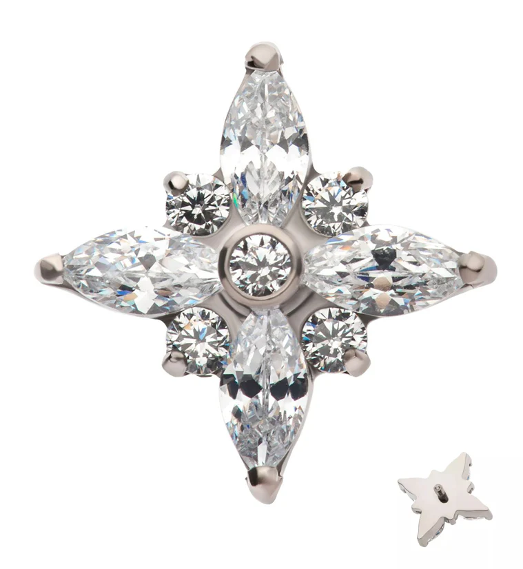 North Star CZ Internally Threaded Titanium Top