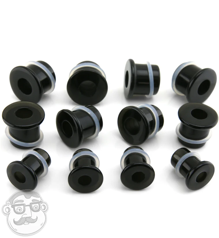 Obsidian Stone Single Flare Top Hat Tunnels - Image 2