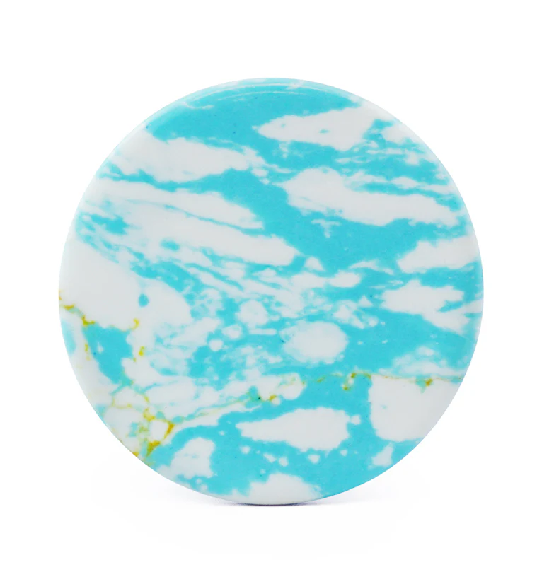 Ocean Howlite Stone Mayan Flare Plugs - Image 11