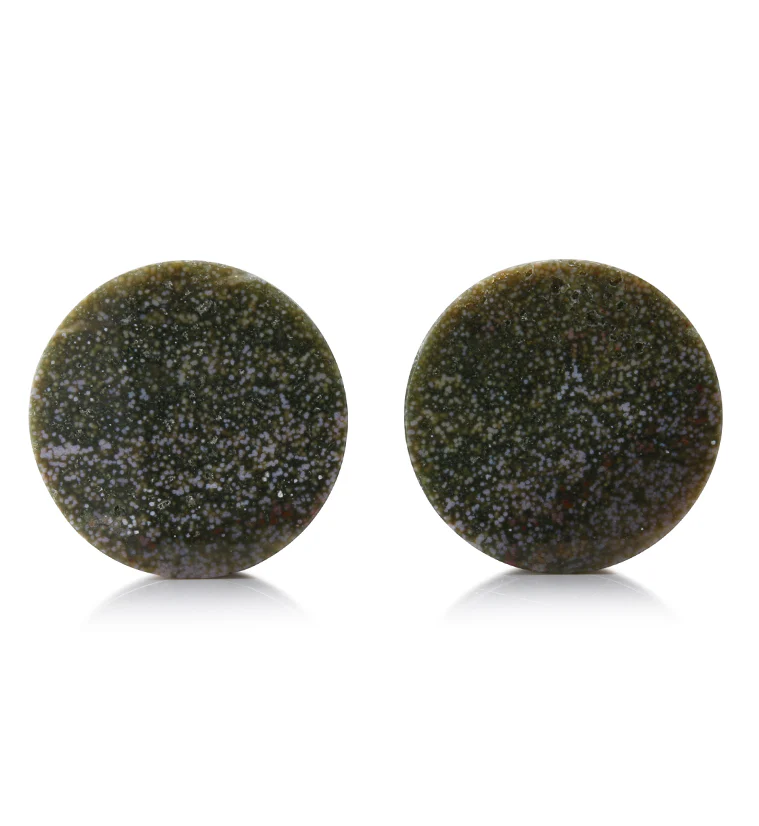 Ocean Jasper Stone Plugs 1 & 1/8" (28mm) Version 2