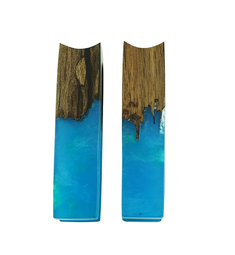 Ocean Resin Areng Wood Tower Ear Weights - Image 3