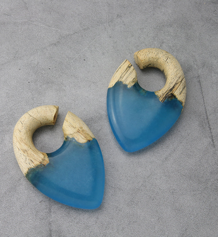 Ocean Resin Splash Tamarind Wood Ear Weights - Image 2