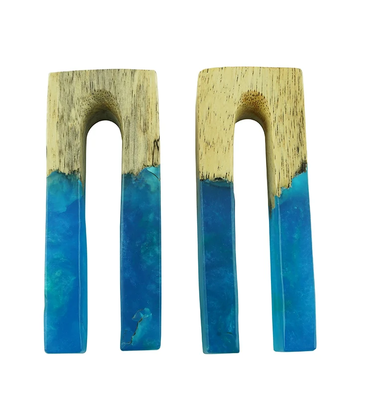 Ocean Resin Tamarind Wood Tower Ear Weights - Image 2
