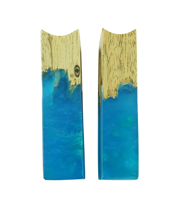 Ocean Resin Tamarind Wood Tower Ear Weights - Image 3
