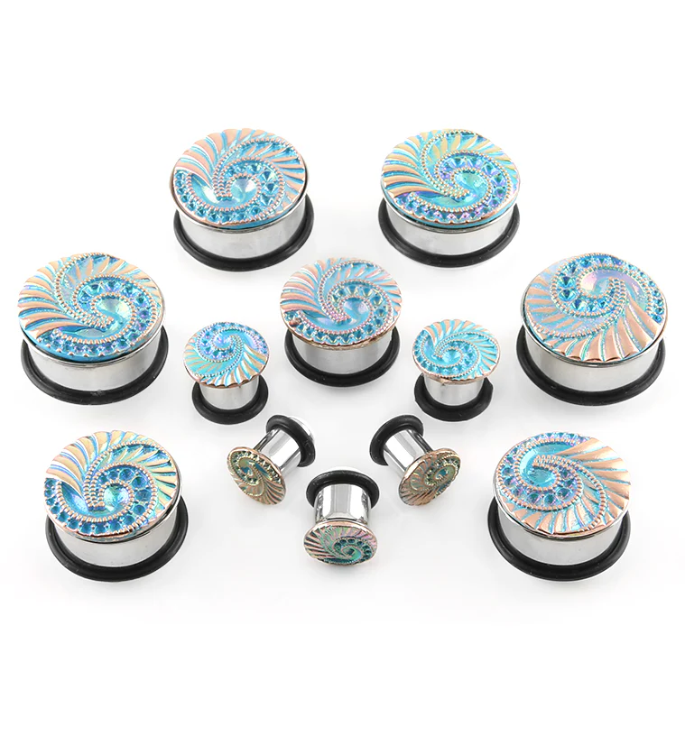 Ocean Swirl Steel Plugs - Image 2