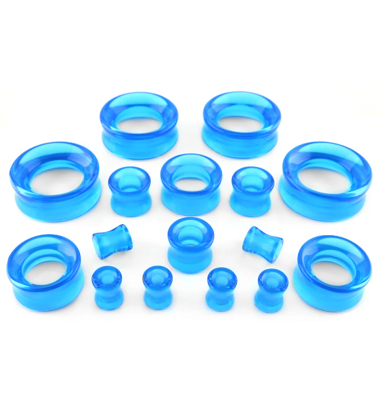 Oceano Blue Glass Tunnel Plugs - Image 2