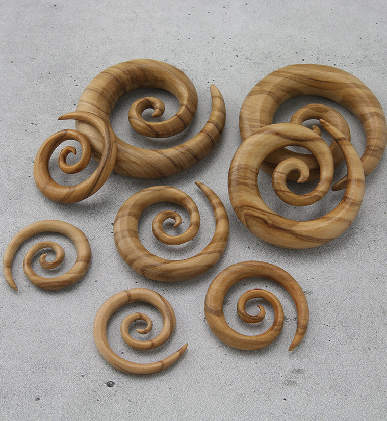 Olive Wooden Spirals - Image 2