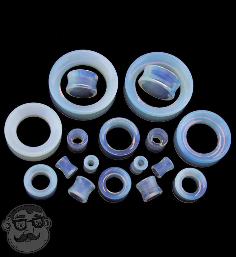 Opalite Glass Double Flare Tunnels - Image 4