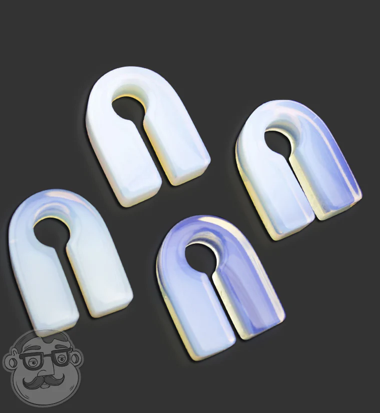 Opalite Glass Key Square Ear Weights - Image 2