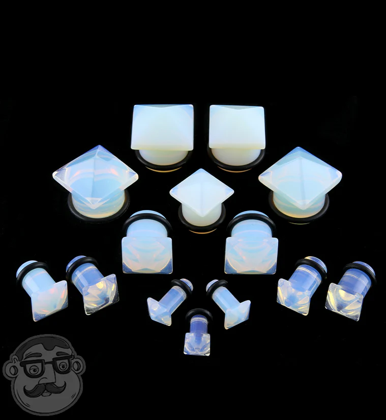 Opalite Glass Squared Plugs - Image 2