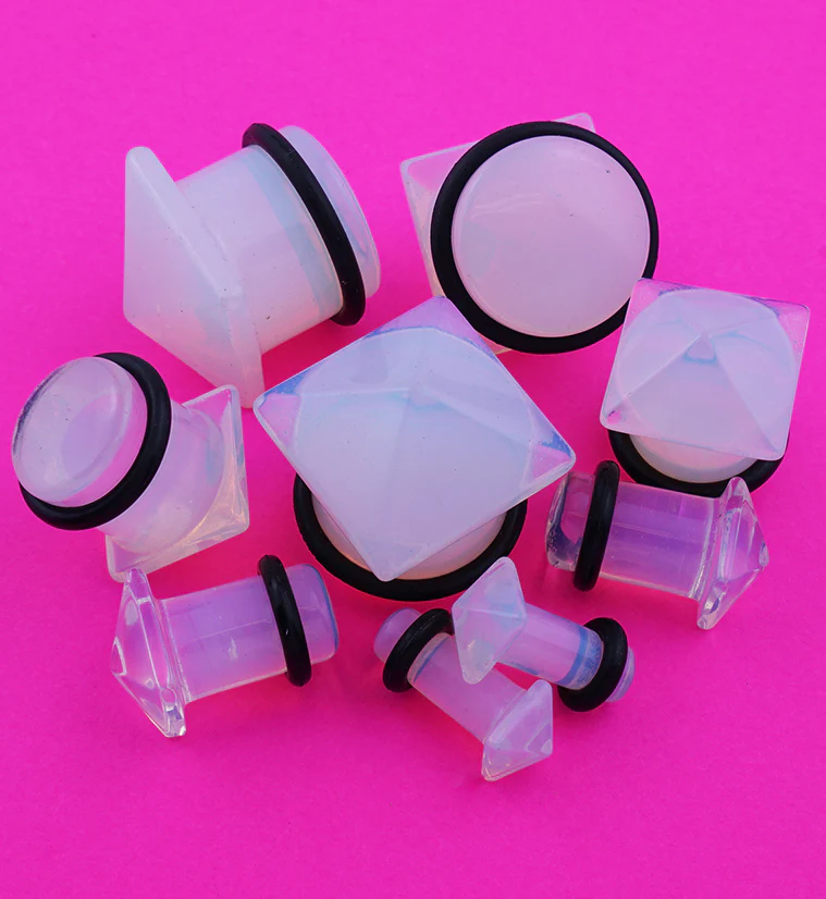 Opalite Glass Squared Plugs - Image 4