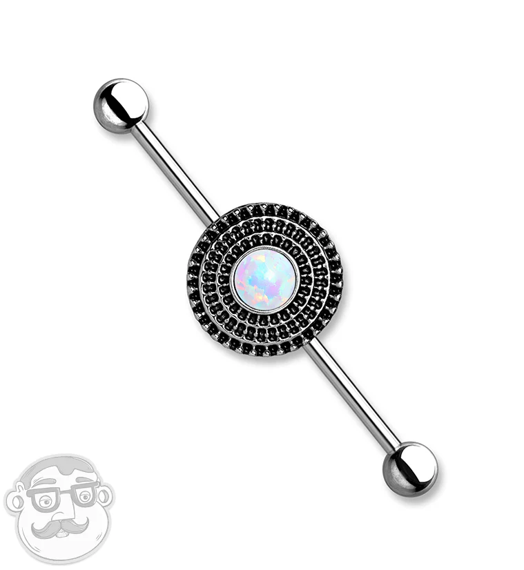 Opalite Globule Plate Industrial Barbell