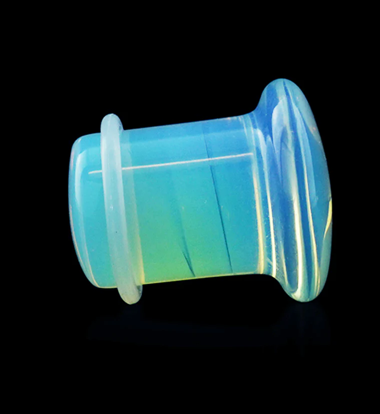Opalite Single Flare Glass Plugs - Image 4