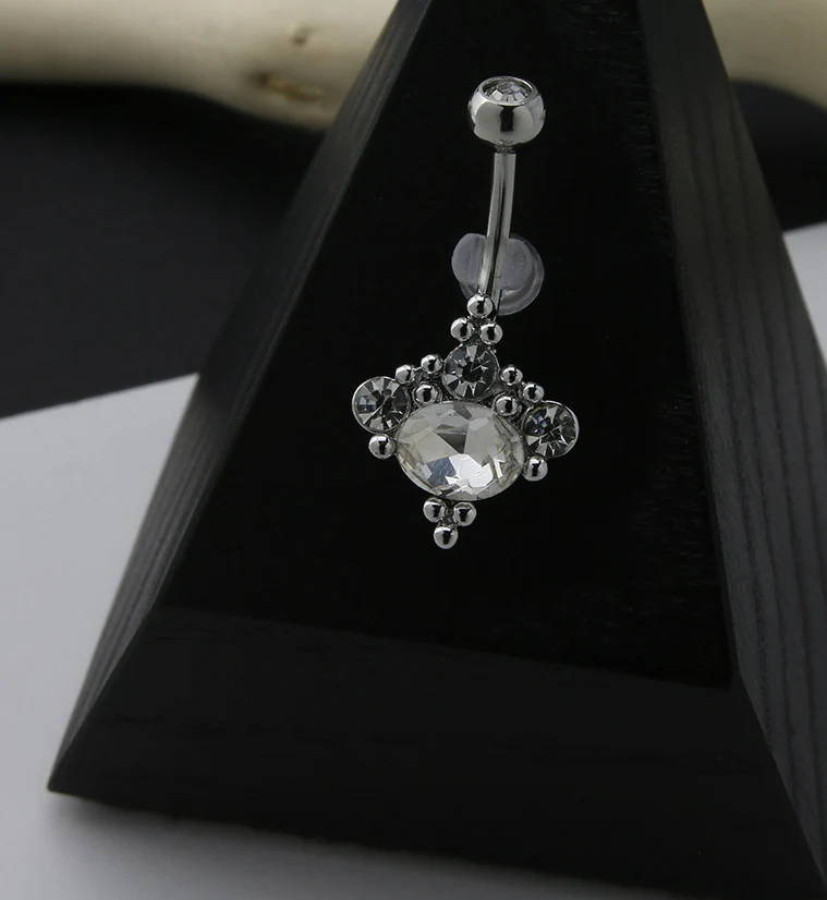 Opulent CZ Belly Button Ring - Image 2