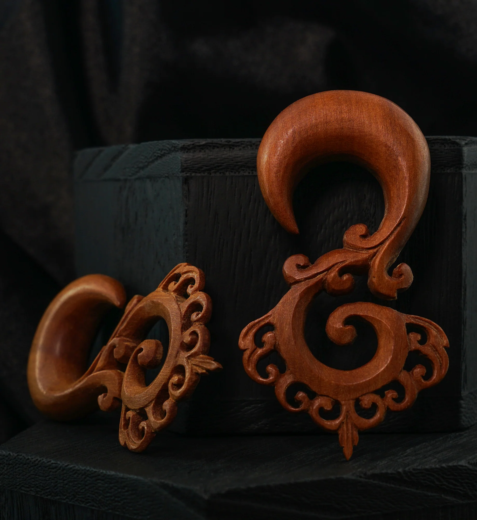 Ornate Saba Wooden Spirals - Image 2