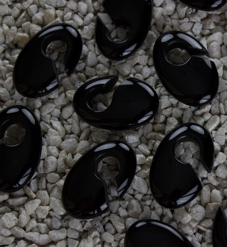 Ovaloid Black Obsidian Ear Weights - Image 3