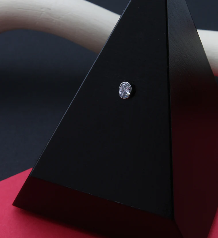 Ovate CZ Titanium Internally Threaded Top - Image 2