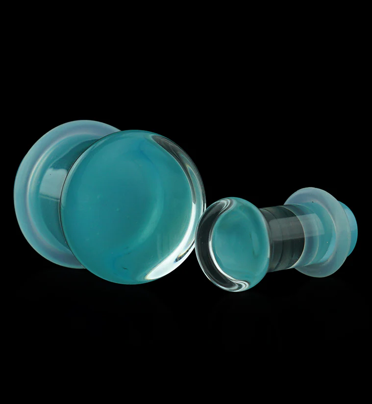 Pacific Blue Glass Plugs - Single Flare - Image 3