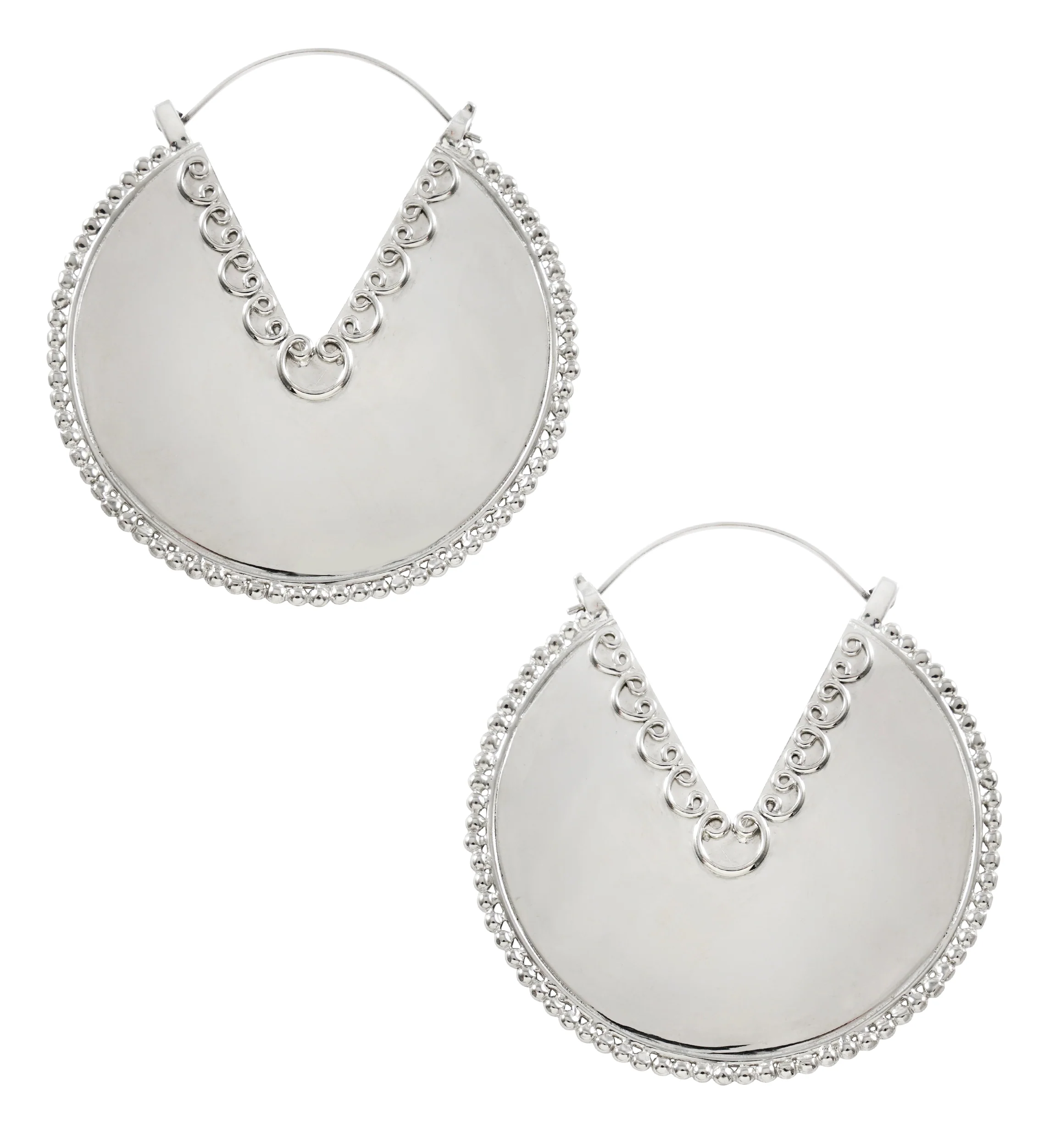 Palisade White Brass Ear Weights / Earrings