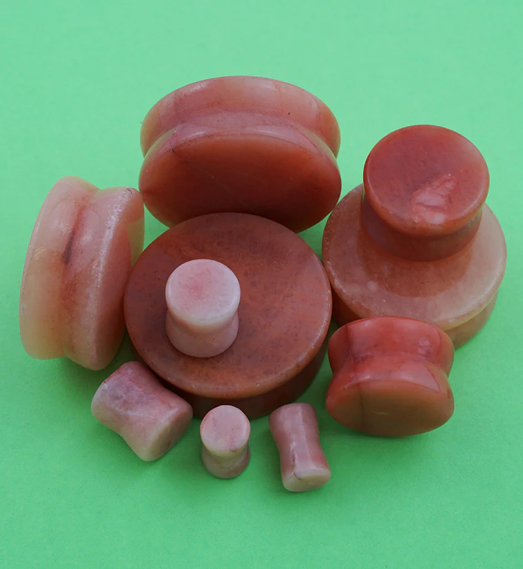 Peach Precious Stone Plugs - Image 2