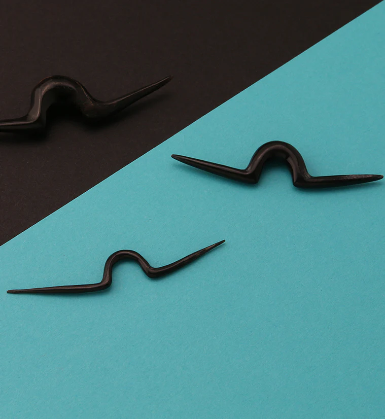 Pencil Mustache Horn Septum Bar - Image 2
