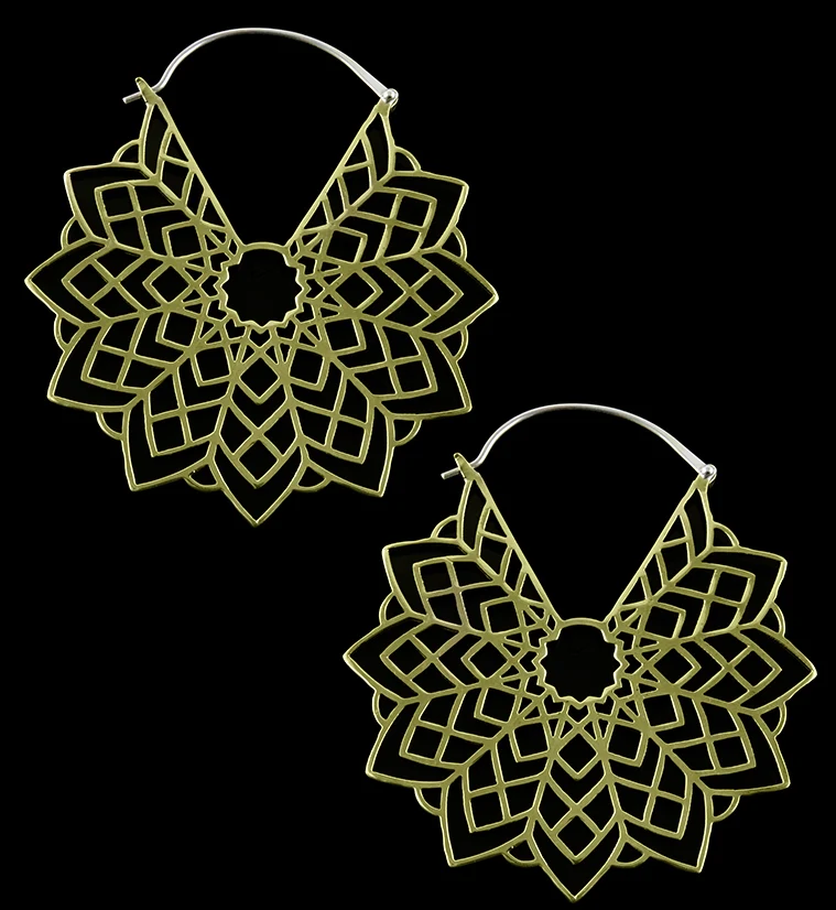 Petal Brass Earrings - Weights