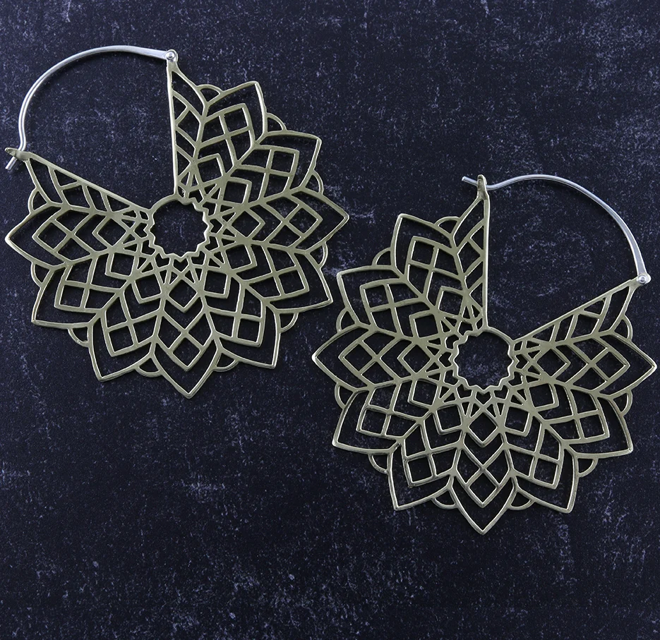 Petal Brass Earrings - Weights - Image 2