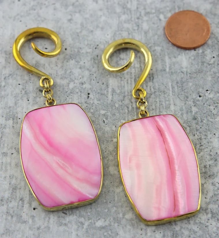 Pink Mother of Pearl Shell Hangers - Image 3