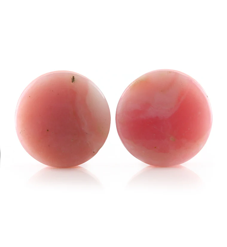 Pink Opal Stone Plugs 3-4" (19mm)