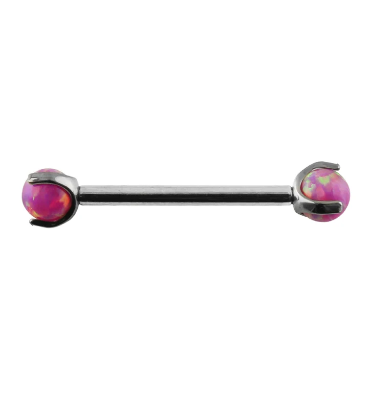 Pink Opalite Claw Titanium Barbell - Image 3