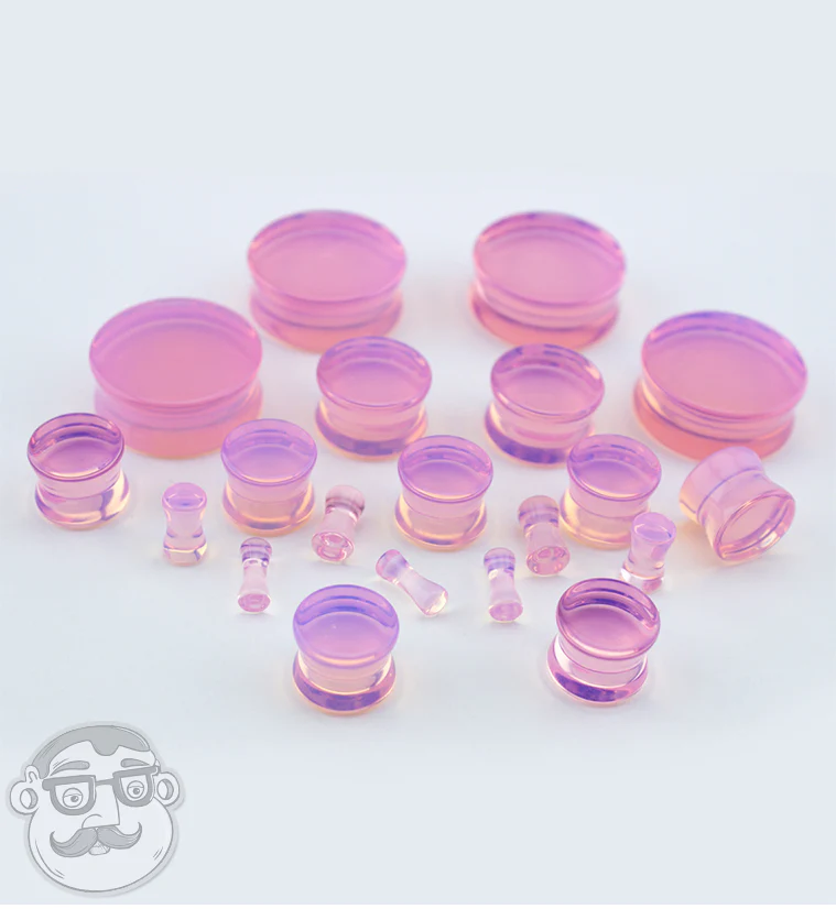 Pink Opalite Glass Plugs - Image 10
