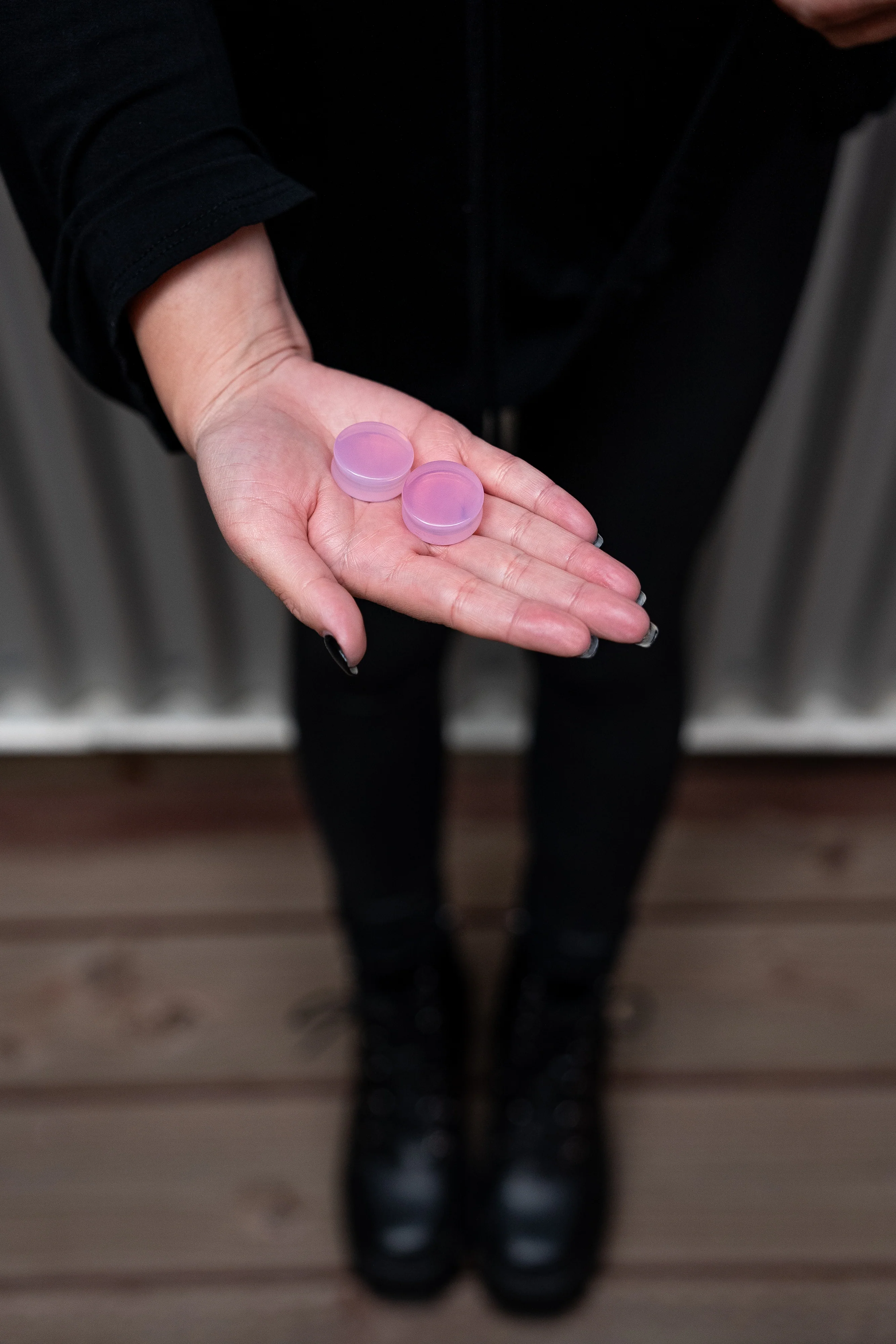 Pink Opalite Glass Plugs - Image 6