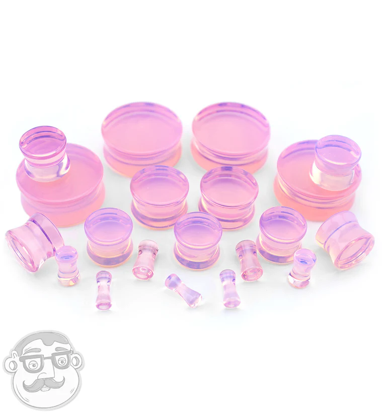 Pink Opalite Glass Plugs - Image 7