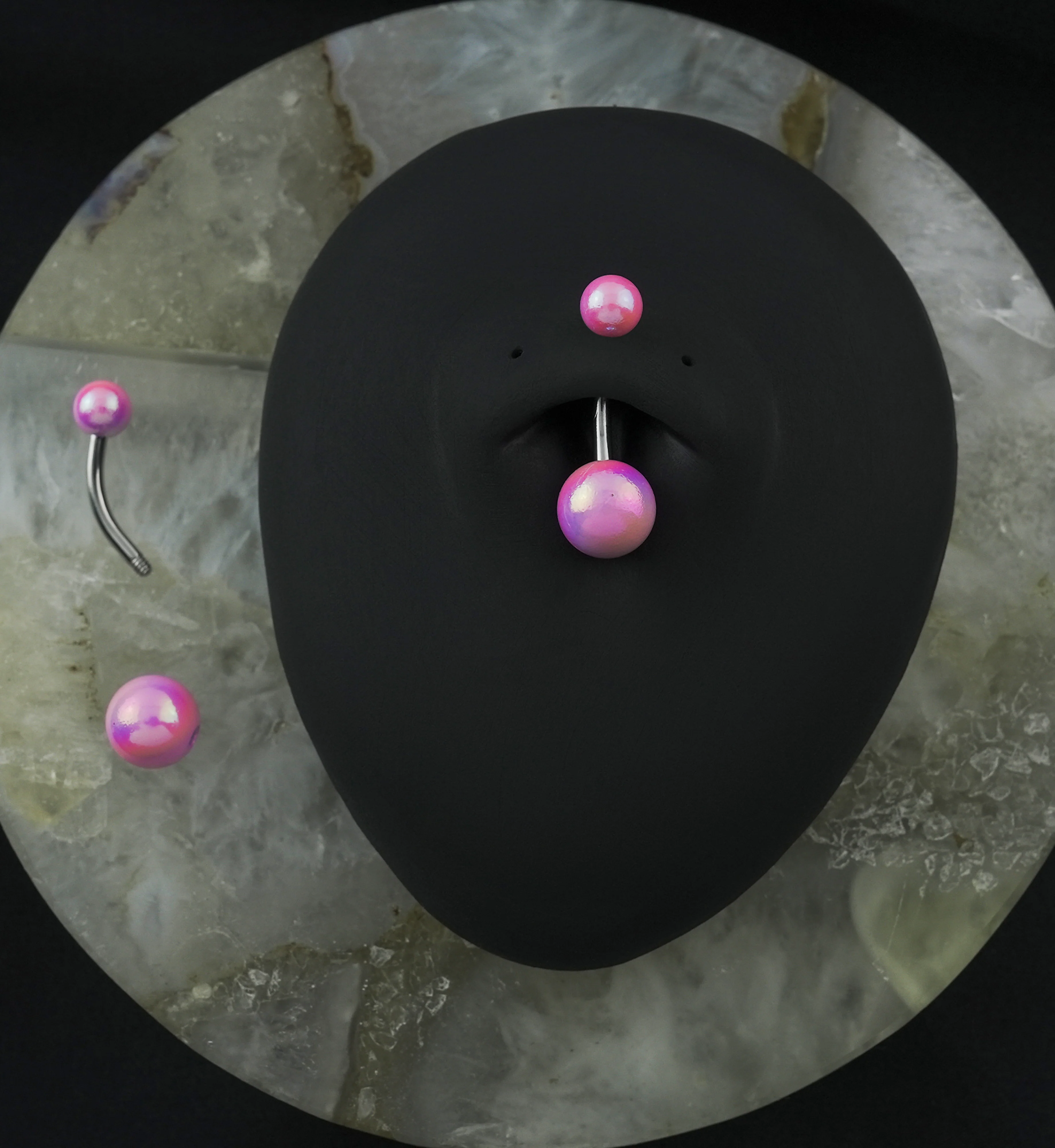 Pink Ory Belly Button Ring - Image 2