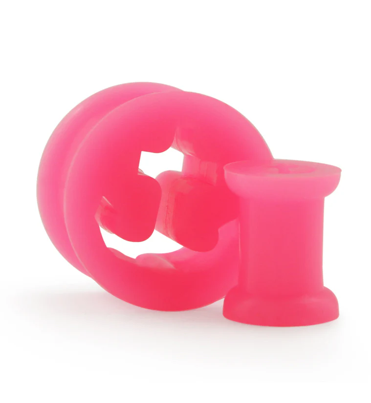 Pink Silicone Anchor Tunnel Plugs