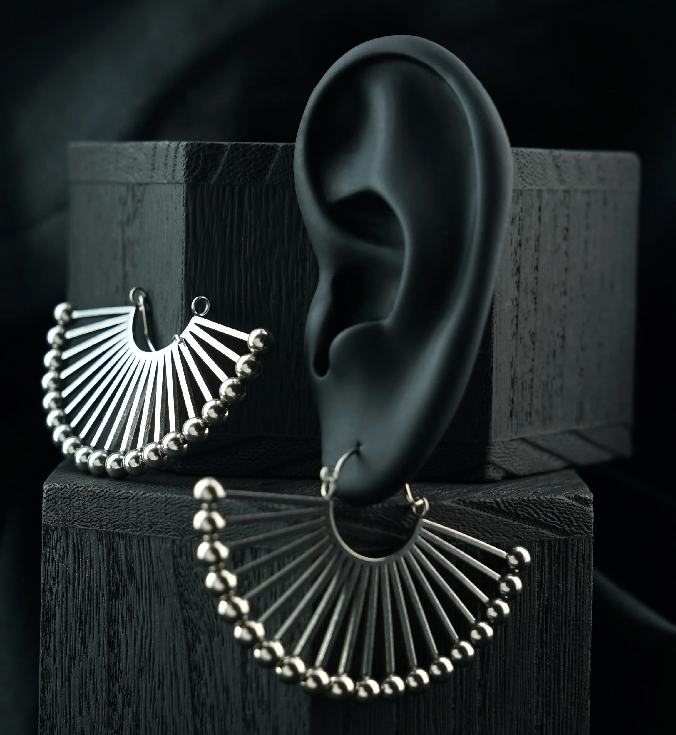 Pinna Beaded Stainless Steel Earrings - Image 2