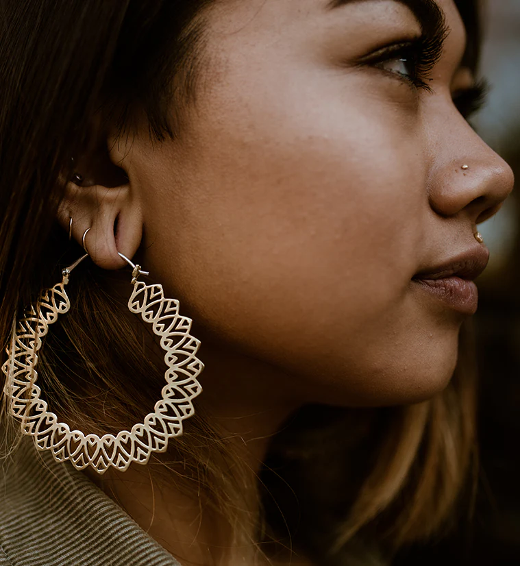 Pity Brass Earrings - Weights - Image 2