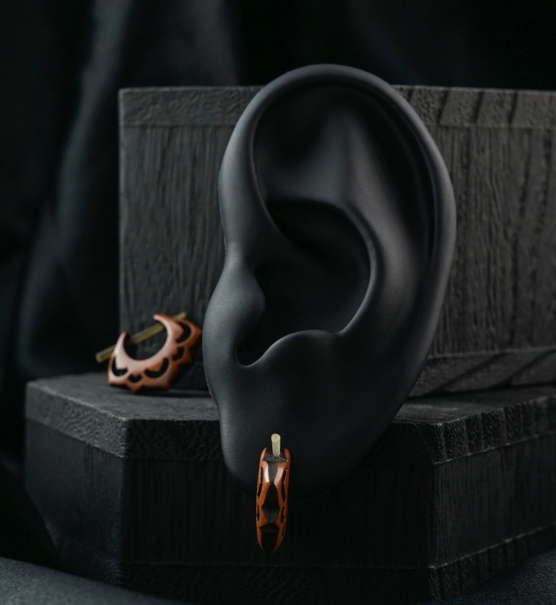 Method Hoop Saba Wood Earrings - Image 2