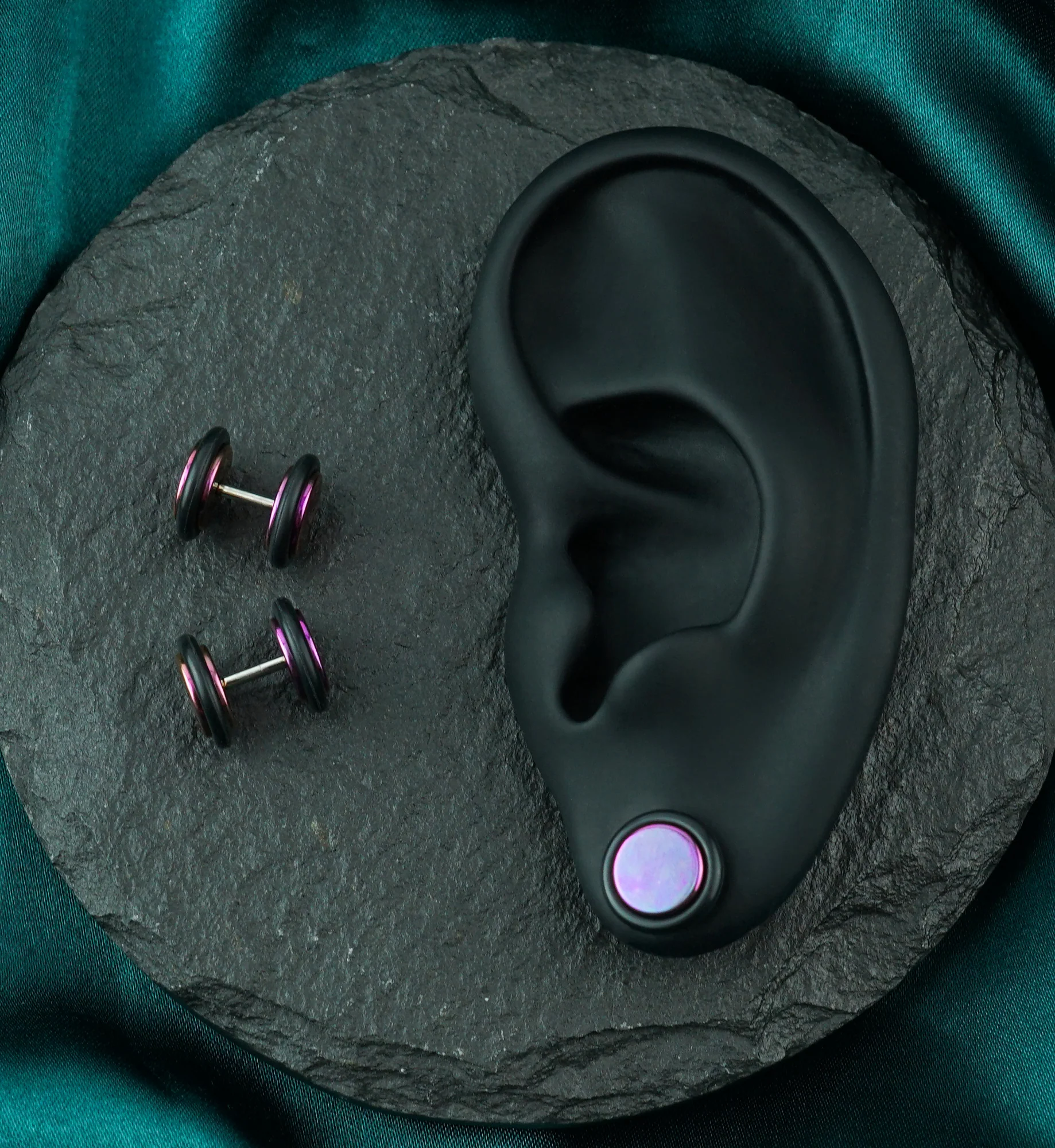 Purple Stainless Steel Fake Plugs - Image 2