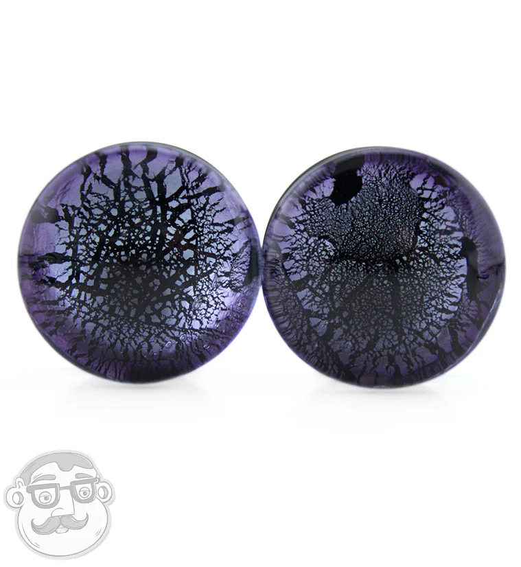 Purple Dichroic Glass Plugs - Image 4
