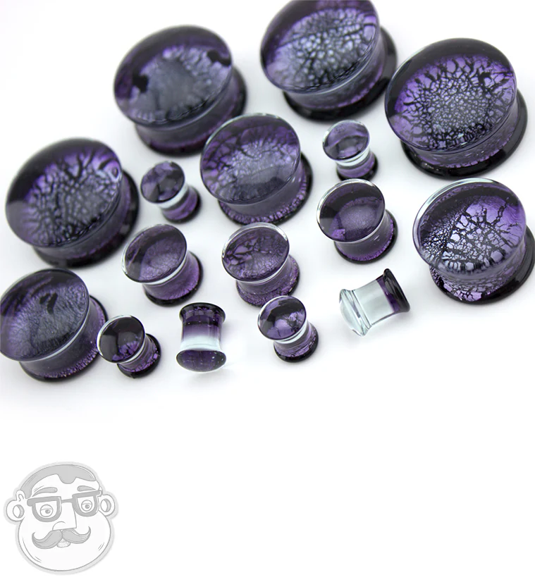 Purple Dichroic Glass Plugs - Image 7