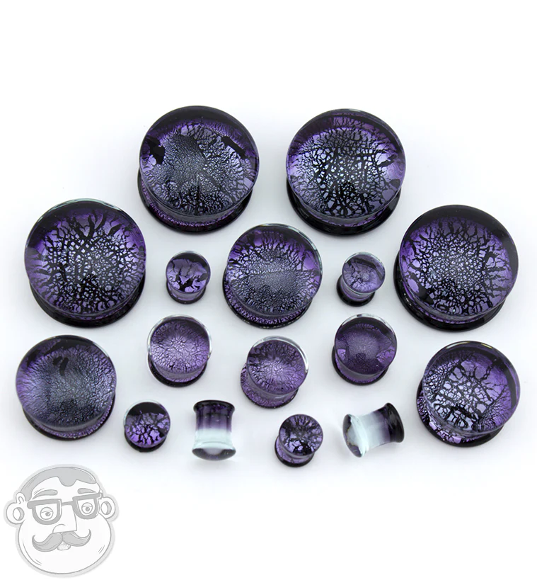 Purple Dichroic Glass Plugs - Image 8