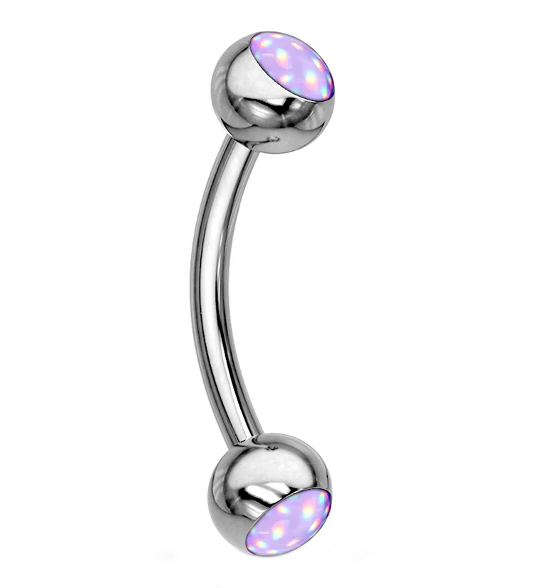 Purple Escent Stainless Steel Curved Barbell