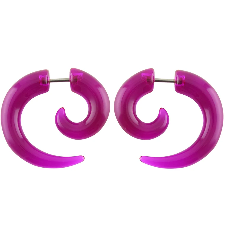 Purple Fake Ear Spirals