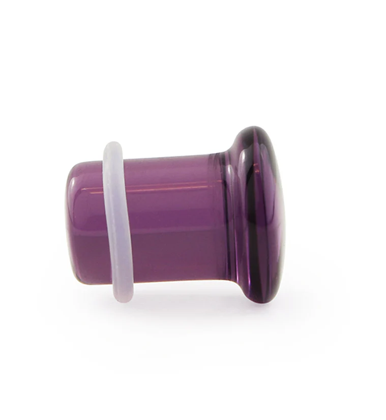 Purple Glass Plugs - Single Flare - Image 4