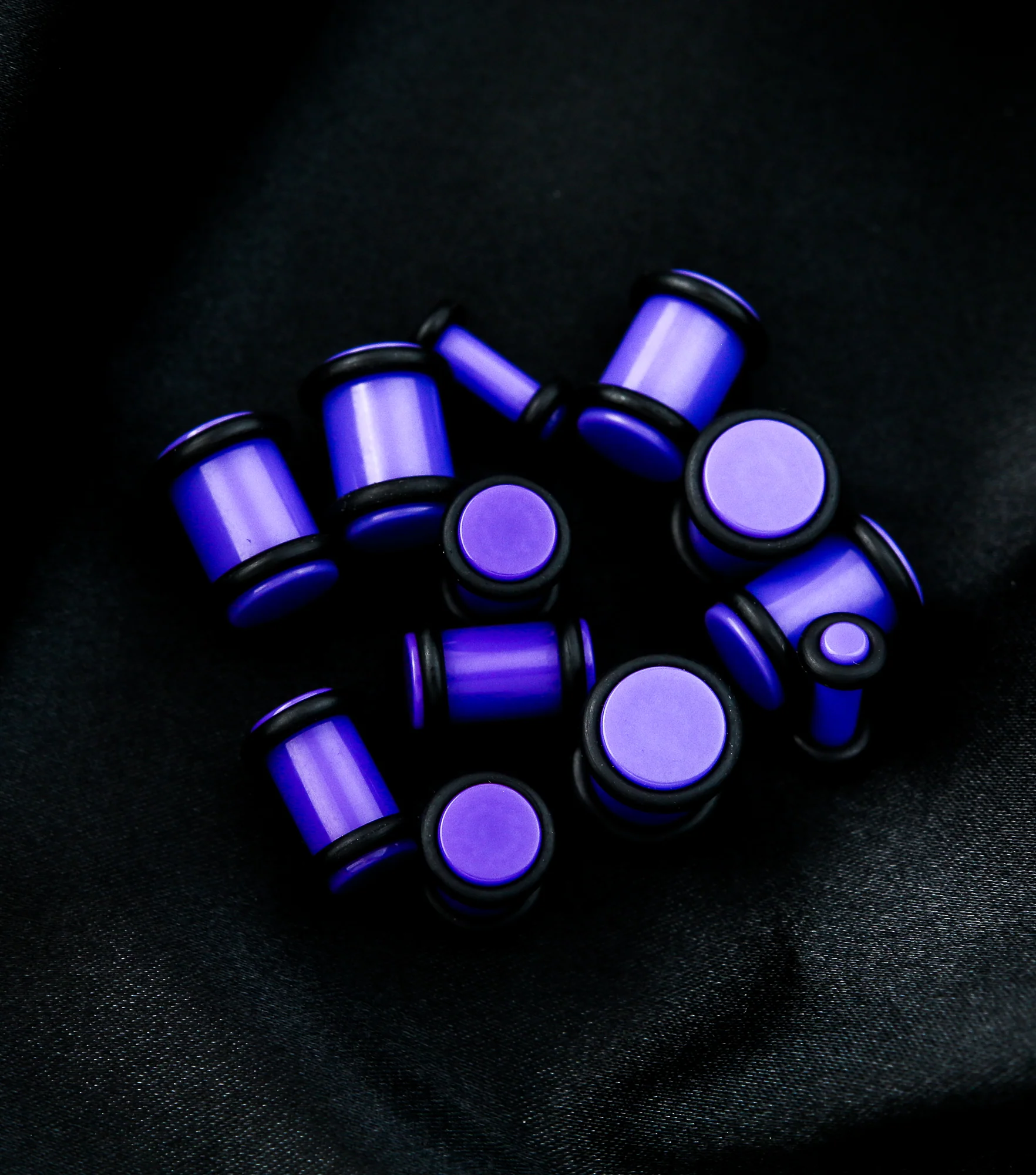 Purple No Flare Acrylic Plugs - Image 2