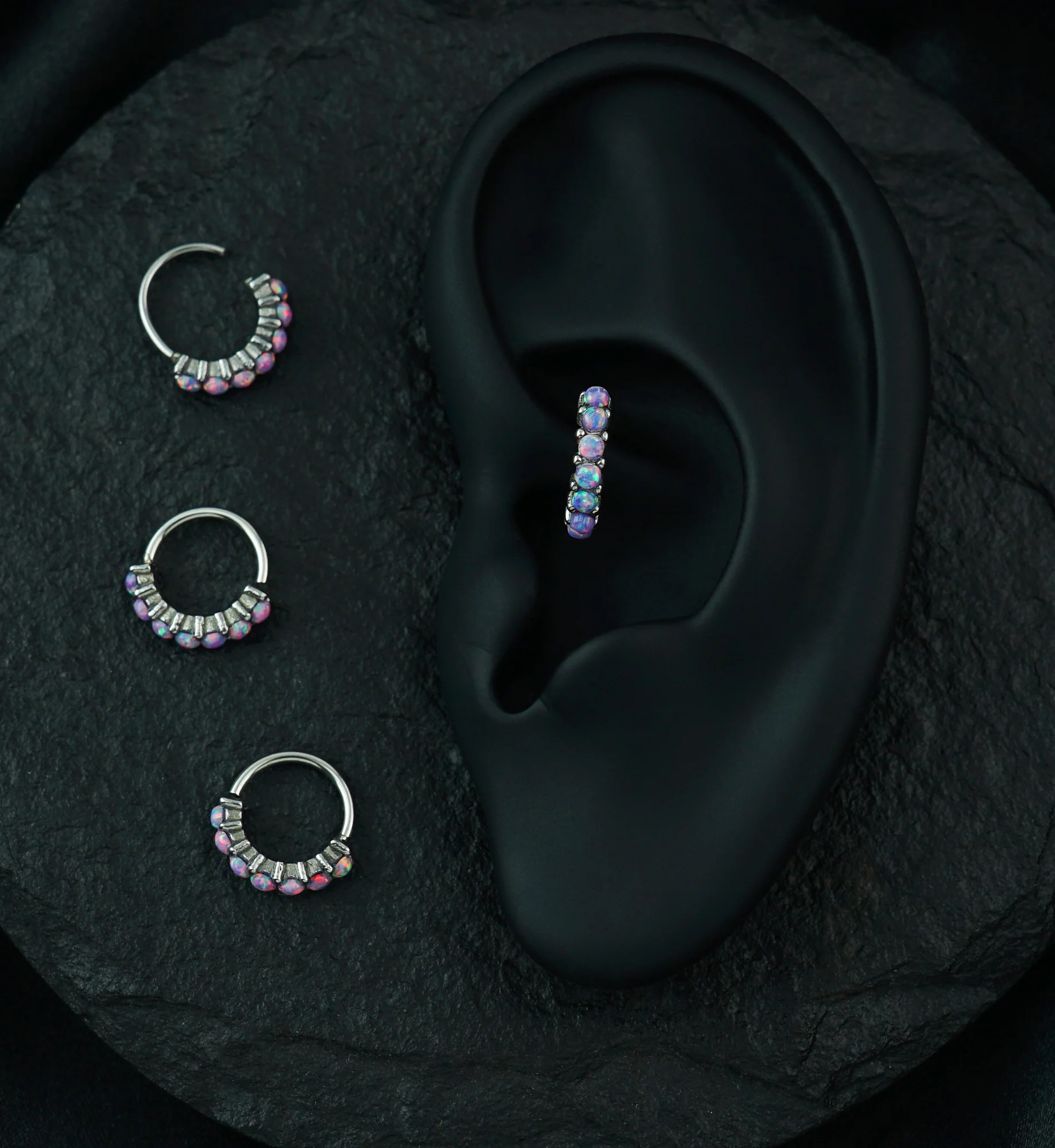 Purple Opal Septenary Seamless Ring - Image 2