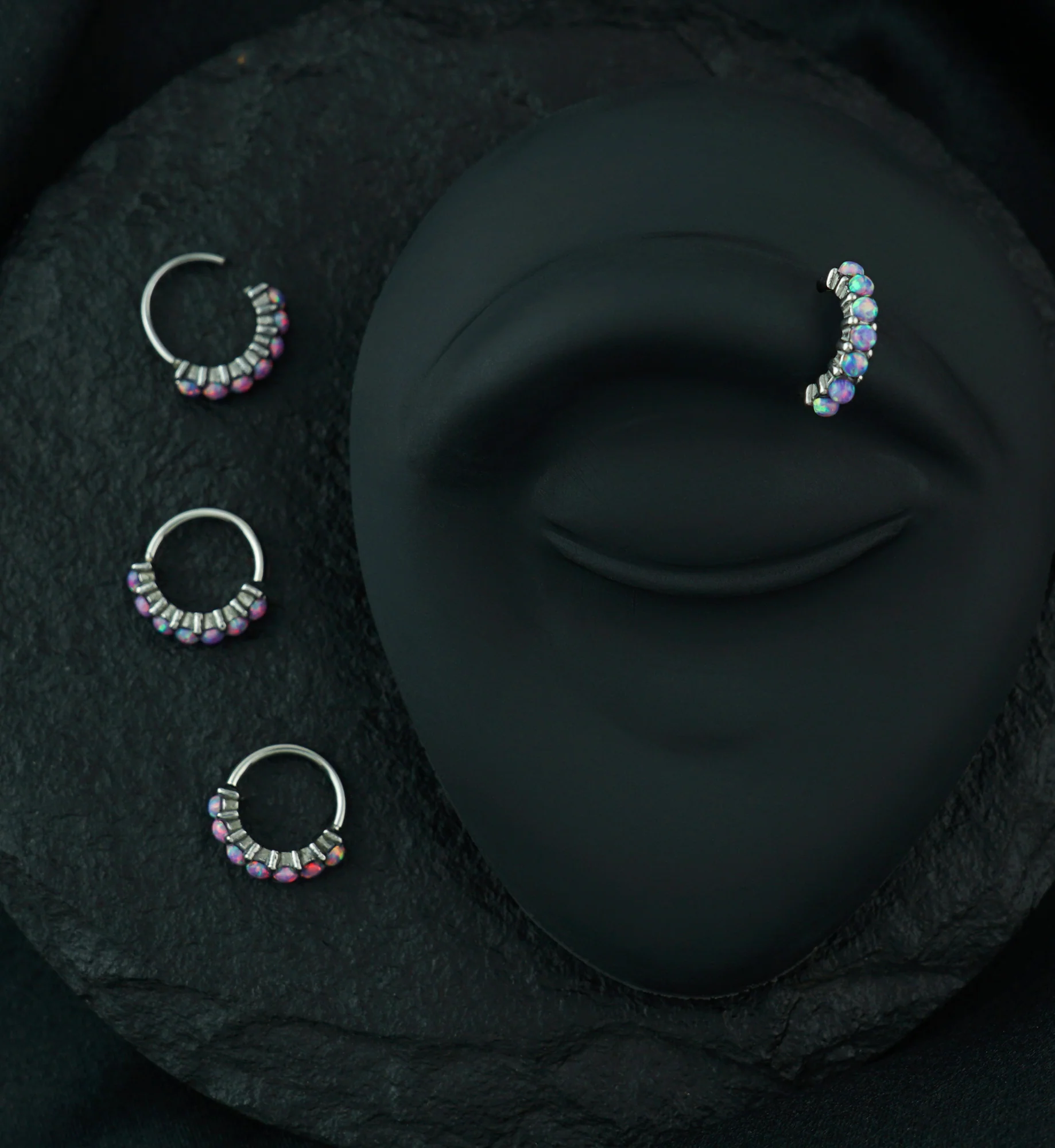 Purple Opal Septenary Seamless Ring - Image 3